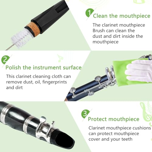 image for Boao 23 Pcs Clarinet Cleaning Kit All in One Accessories Set with Swab