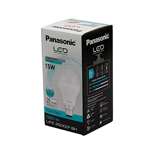 Image of Panasonic Base B22 15-Watt LED Bulb (Cool Day Light, Pack of 6)