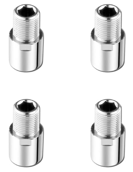 PEFKO PFK059 SS304 Heavy Duty Extension Nipple For Taps Fittings In Bathroom/Kitchen | Chrome Finish | [ Pack of 4 ] (2 INCH) (B0DCTLM1SY) Amazon Price History, Amazon Price Tracker