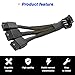 DKARDU 16 AWG PCIE 5.0 12VHPWR 600W 3x8 Pin to 16Pin (12+4Pin) 90 Degree Right Angle Supply Adapter Cable for Graphics Card RTX 4090 4080 3090TI 4070Ti (B Type)
