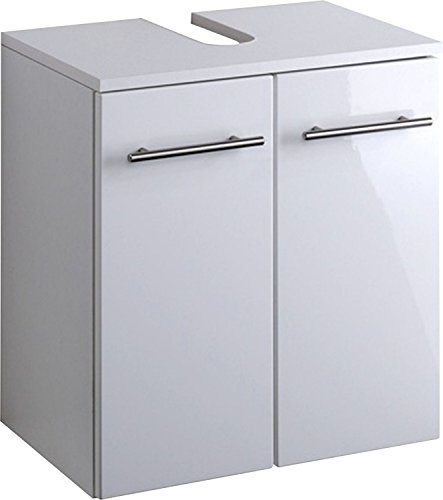 Held Möbel 084.2096 Parma Unterbeckenschrank, , 2 türig / 50 x 53 x 34 cm / Hochglanz-weiß