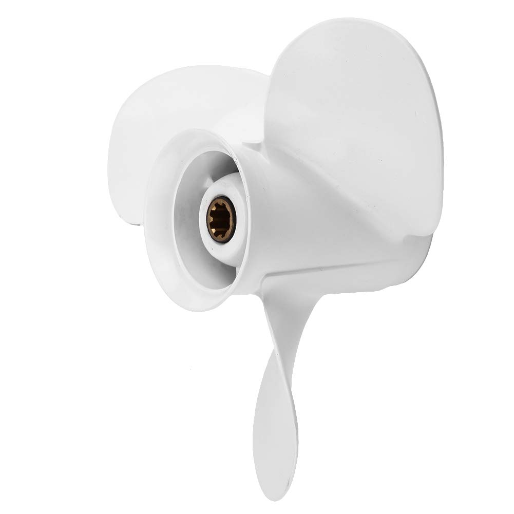 Propeller, Weiß, 3-Blatt-Aluminium-8-Spline-Propeller, Bootspropeller, Motormotor, RC-Boot, Schiff, Außenbordpropeller Für Mercury- Und MerCruiser-Motoren