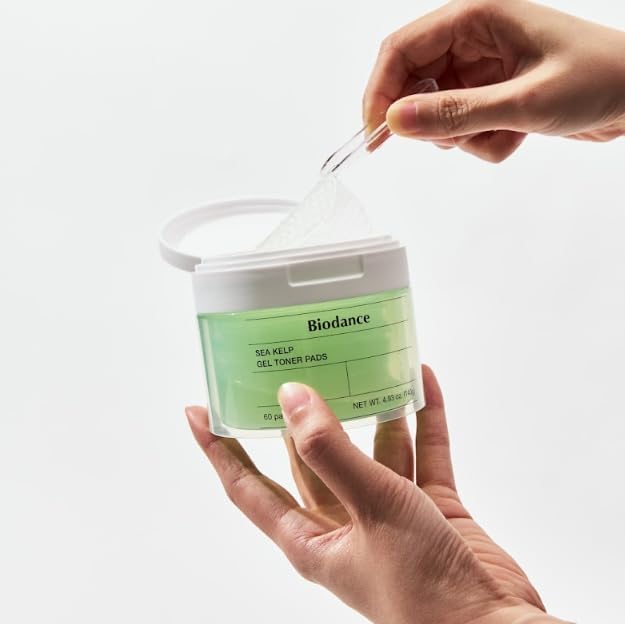 Biodance Sea Kelp Gel Toner Pads, Calming Toner Pads for Sensitive Skin, Oil & Sebum Control, Refreshing Blemish Care, Korean Skin Care, Valentines Day Gifts for Herㅣ4.93 fl.oz.(140g)*60Pads - Image 2