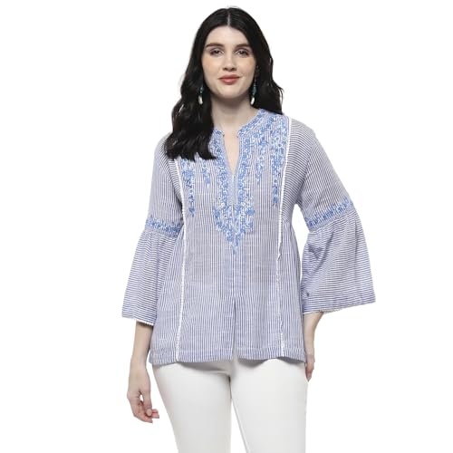 Image of BIBA Women Cotton Straight Dyed Kurti