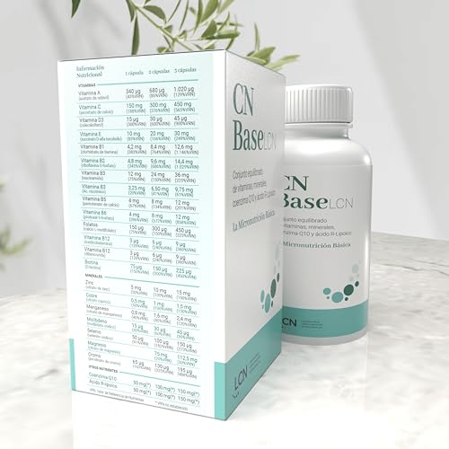 CN Base Multivitamínico de LCN - Formato III (para 1.5 o 2 Meses) - Multinutriente - Vitaminas y Minerales Biodisponibles con Coenzima Q10 + Ácido R-Lipoico - Sugerido: 2/3 Día
