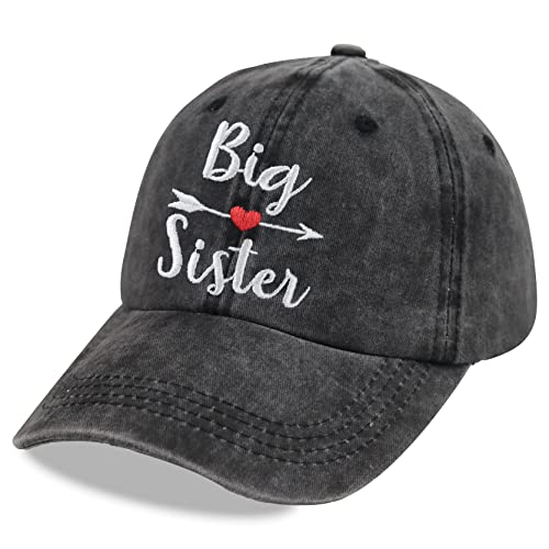 Funny Big Sister Hat, Gifts for New Sis, Adjustable Embroidered Baseball Cap for Toddler Kids Child Girls（Fit for Age 3-10）3