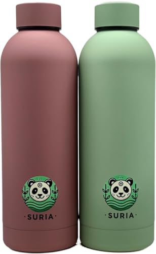 Botella de Agua Reutilizable en Acero Inoxidable – Aislada al Vacío, Mantiene Frío 24h y Calor 12h | Sin BPA, Ecológica y Antifugas | Ideal para Deportes, Oficina y Viajes (Verde menta)