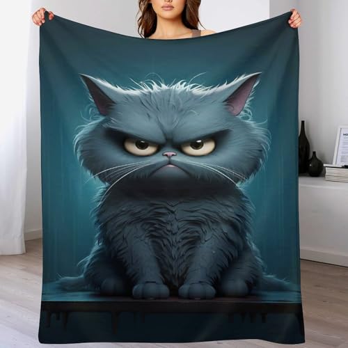 Plaid chat couverture flannel douce pour une ambiance chaleureuse