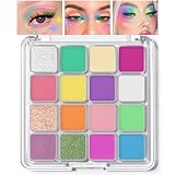 HOSAILY 16 Colors Rainbow Colorful Eyeshadow Palette, High Pigmented Matte&Shimmer Blendable Eye Shadow Makeup Palette, Long Lasting Waterproof Bright Vibrant Powder Eyeshadow,Spring Easter Eye Makeup