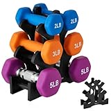 Dumbbell Stand 3 Tier, Training Dumbbells Storage Hoder, Dumbell Rack Storage PP Triangular Dumbbell Weights Stand Load 12kg, 23x23.5x9cm for Home Gym Fitness Weight Training (Dumbbells Not Included)