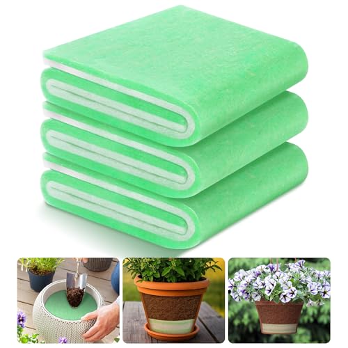 3 Pcs Flower Pot Filler Insert - 31.5 x 11.8Cuttable Soil Saver for Tall Planters-Lightweight Planter Drainage Material for Large Pots Prevent Root Rot Improve Airflow for Indoor Outdoor Gardening