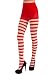 Forum Novelties Women's Adult Christmas Striped Tights, Red/White, One Size