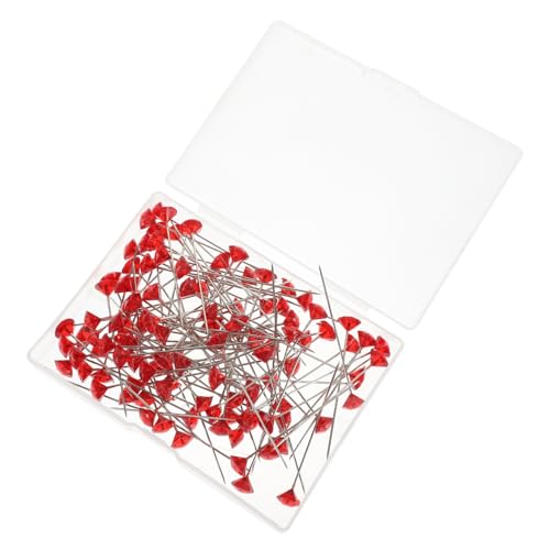 ERINGOGO 100pcs Acrylic Straight Pins Crystal Diamond Needle Tips for Flower Bouquets and DIY Crafting