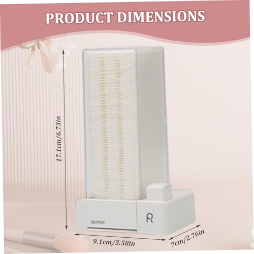 Dispensador automático de discos de algodón con pegatinas caja organizadora sellada para baño 7