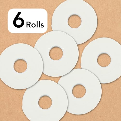 Image of 6 Rolls Double Sided Heavy Duty Foam Tape 18mm x 2mm x 5m, Weatherproof Adhesive for Indoor & Outdoor Use, Ideal for Home, Office, Car, Gap Filling, Decorative Mountings, and Trim