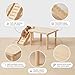Lucasynplex 3-in-1 Hamster Wooden Activity Center - Multi-Level Platform, Hideaway House,Interactive Foraging Seesaw,Natural Non-Toxic Small Pet Habitat Decor for Dwarf Hamsters, Gerbils, Mice