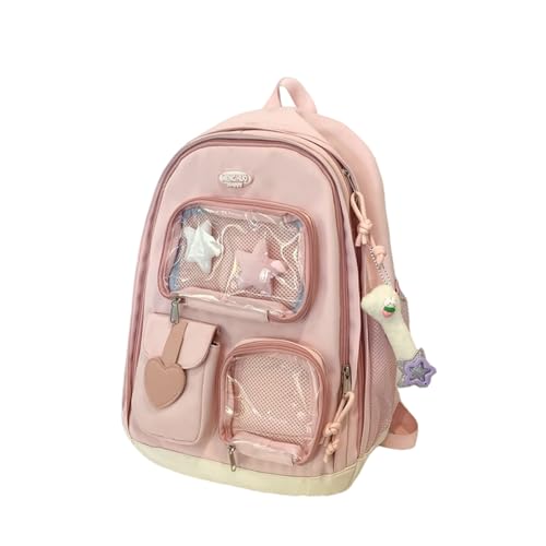 Mochila universitaria de compartimentos espaciosos y frontales transparentes de gran capacidad 5