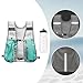 Vaveren Hiking Vest Pack with 500ml Water Bottle Nylon 30x36cm Multipurpose Adjustable Breathable for Trail Running, Blue