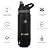 ICEWATER 3-in-1 Smart Water Bottle, Gift for Women & Men, Glows to Remind You to Keep Hydrated, Play Music & Dancing Lights, Vacuum Insulated, Stainless Steel, 18 oz (Black)