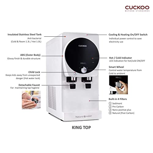 Cuckoo King Top Alkaline Water Purifier Hot Cold Alkaline Water With Stainless Steel Tank Smart Wheel Advanced Nano Positive Filtration With Zero Water Wastage Up To 350 Tds Amazon In Home Cuckoo King Top Alkaline Water Purifier Hot Cold Alkaline Water With Stainless Steel Tank Smart Wheel Advanced Nano Positive Filtration With Zero Water Wastage Up To 350 Tds Amazon In Home