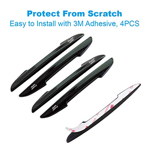 Hypersonic Black Car Door Edge Guard Trim Molding Crash Scratch Protector 4Pcs #TOP3