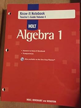 Paperback Holt Algebra 1 Know-It Notebook Teacher's Guide Volume 4 Book