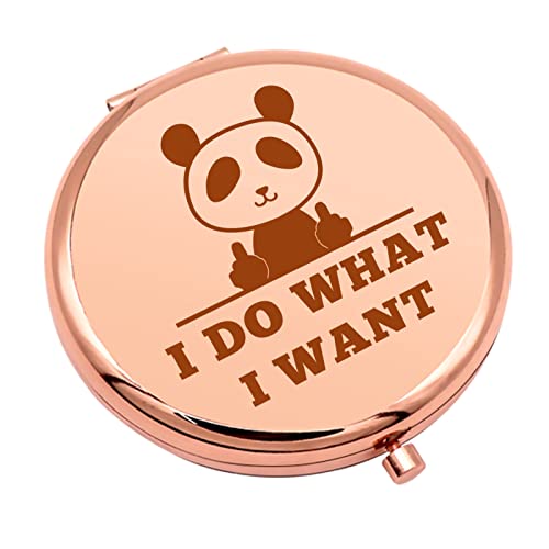 Panda Lover Gifts Panda Gifts for Girls Compact Makeup Mirror for Friend Funny Gifts for Women Birthday Gift for Panda Lovers Animal Lovers Gift Thank You Gifts Folding Makeup Mirror Christmas