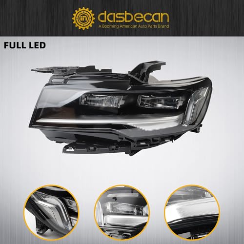 Dasbecan Full LED Headlight Assembly Compatible with 2021 2022 2023 2024 Cadillac Escalade Headlamp Left Driver Side Replace 84950142 GM2502527 by Dasbecan - Used condition - Image 4