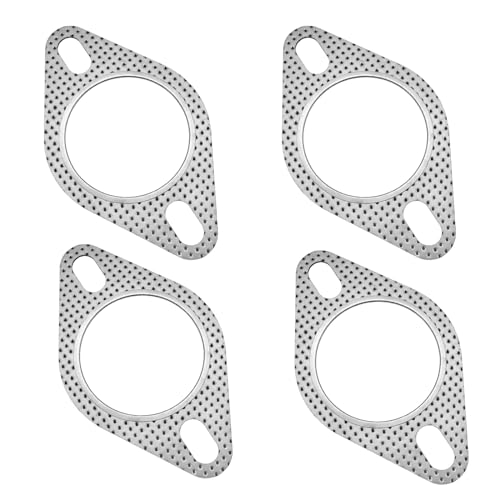 Image of 4 Pcs Car Exhaust Gasket, 2.5-Inch 2-Bolt High Temp Exhaust Manifold Flange Pipe Gasket Turbo, 120-06310-0002 Car Accessories Replacement for Car Exhaust Turbo Headers