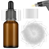 600Pcs Shrink Wrap Bands for Bottles Jars – 45x30mm Clear Heat Shrink Seals, Easy to Use with Hair Dryer or Heat Gun, Tamper Evident Bottle Seals for Essential Oil, Dropper, Test Tube Caps