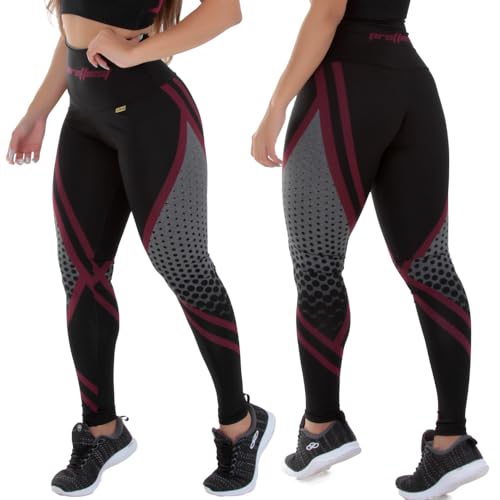 Kit com 2 Leggings Mescla Sublimadas Cintura Alta Suplex (M, Estampados)