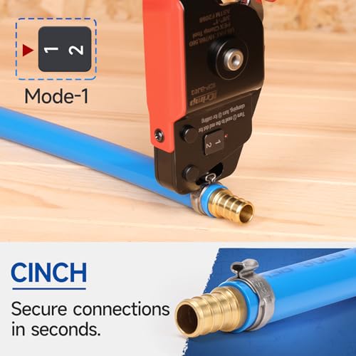 iCrimp One-Hand PEX Pipe Cinch Tool meets ASTM F2098 Standard clamps, PEX Crimping Tool with Removing Function for 3/8-1 inch Clamp Rings by IWISS - Image 4