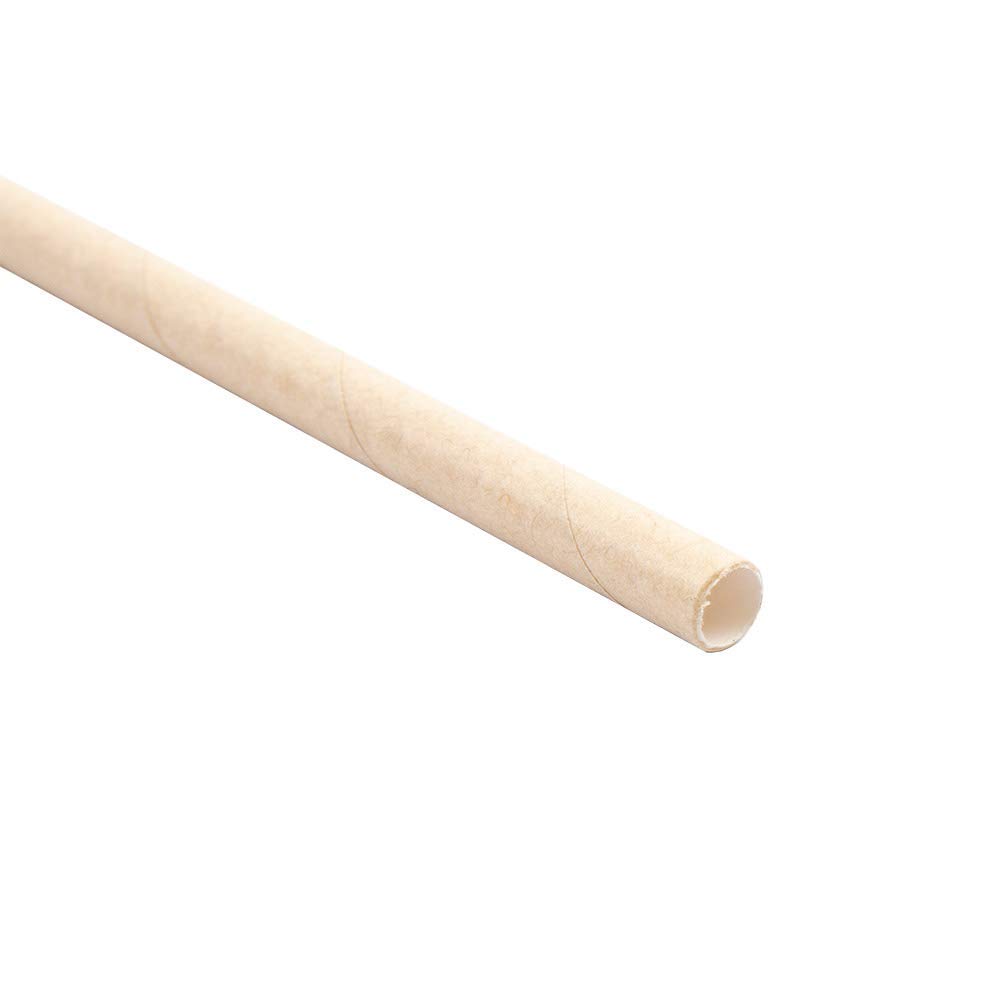 García de Pou - 250 unidades - Pajitas Rectas Cóctel Ø0,60X14 Cm Natural Kraft