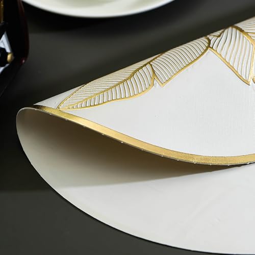 Set de table 8 personnes imperméable PVC napperon rond 38cm Beydodo - 6