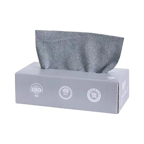 Hisloye Chiffons de Nettoyage absorbants réutilisables, Nettoyage de Chiffons en Microfibre en boîte, Torchons à Vaisselle très absorbants pour vitres de Voiture, Cuisine