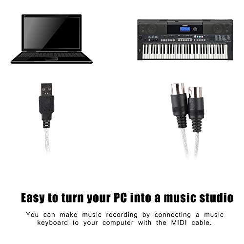 Kabel USB Midi Kabel USB Midi Kabel Midi na USB Konwerter Interfejsu Midi Przewód Przejściowy Klawiatura Linia do Edycji Muzyki