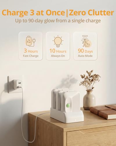 Image of Lyridz Rechargeable Sync Motion Sensor Night Lights, 6 Pack