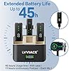 LVVIACE Wireless Mic for iPhone Android iPad (Lightning/Type-C), Dual Mics & Case w/Digital Display, Smart Noise Reduction, 45H Battery, 50M(165ft) Range for YouTube Shorts TikTok Reels #2