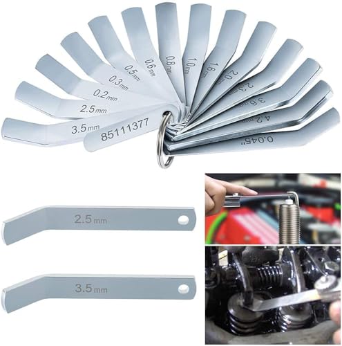 Image of Feeler Gauge Jake Brake Tool Set 88880053 88880052 85111377 Suitable for Volve Mack MP7 MP8 MP10 D12 D13 D16 Engines, Intake and Exhaust Valve Adjustment Kit (14 PCs)