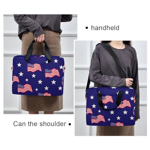 Funda para laptop ALAZA con diseño de bandera, bolsa cruzada, 13-15.6 pulg miniatura 2