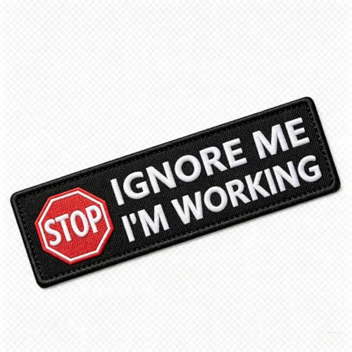 Ignore Me I am Working Embroidered Hook...