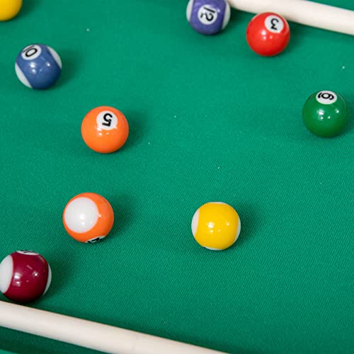 Soozier 38" Foldable Billiards Tabletop Game, Pool Table Set, Fun For The Whole Family With Easy Folding For Storage, Balls, Cues, Chalk, Brush For Game Room, Man Cave #TOP6