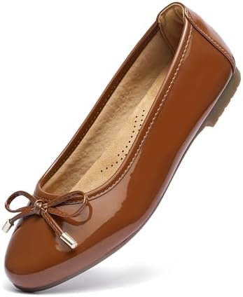 Women's Shine Ballet Bow Dressy Flats Round Toe Slip On Foldable ...