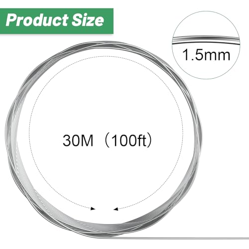 Image of Pelopy Aluminum Wire 1 /16 Inch Diameter Metal Wire 100 ft Armature Bendable Armature for Sculpting Dolls Floral Jewelry Making Weaving DIY Crafts, Silver