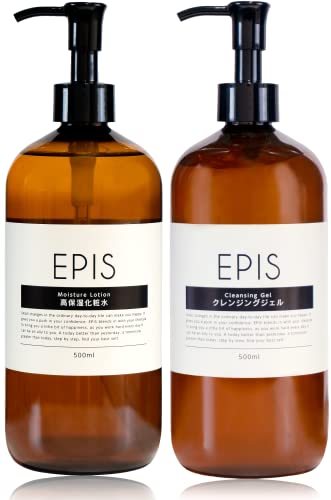 エピス EPIS 化粧水 500ml ＆ クレンジングジェル 500ml オーガニック 2点セット 大容量 無添加 ナチュラルシトラスの香り 保湿 スキンケア スキンケアセット クレンジング 高保湿化粧水 敏感肌 乾燥肌 メンズ レディースのサムネイル