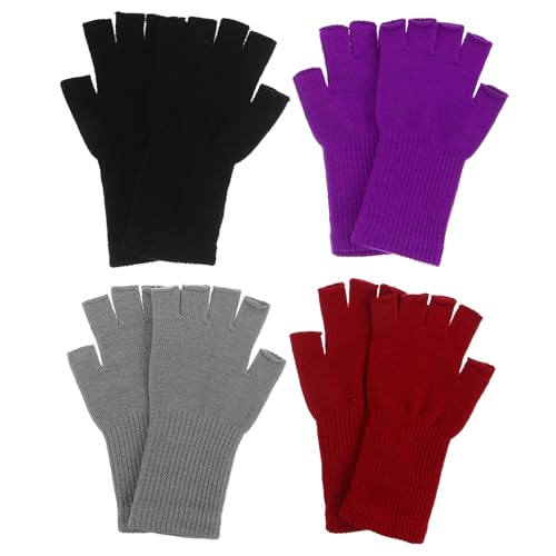 Guantes de punto sin dedos para mujer Gatuida pack de 4 pares térmicos de invierno