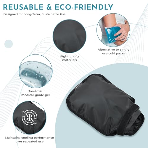 Image of SandPuppy Handcool- Hand Ice Pack for Pain Relief, Reusable Cold Therapy Gloves for Chemotherapy and Neuropathy, Gel Ice Glove for Hands Finger Injuries, Carpal Tunnel, Arthritis, Working Hands. (Pack of 2)