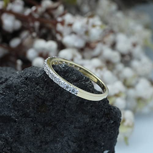 0.40 ct. t.w Round Cut Lab Created Moissanite Diamond Half Eternity Wedding Band Bridal Ring For Women In 10K Or 14K Solid Gold (VVS1 Clarity, 0.40 Cttw), Gift For Her4