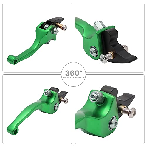 Jfg Racing Motorcycle Brake Clutch Lever 7/8" 22Mm Folding Levers Aluminum Alloy Universal For Crf50 Klx Ssr Ttr 110 125 150 200 250Cc Dirt Pit Bike Atv Mini Bike Green #TOP2