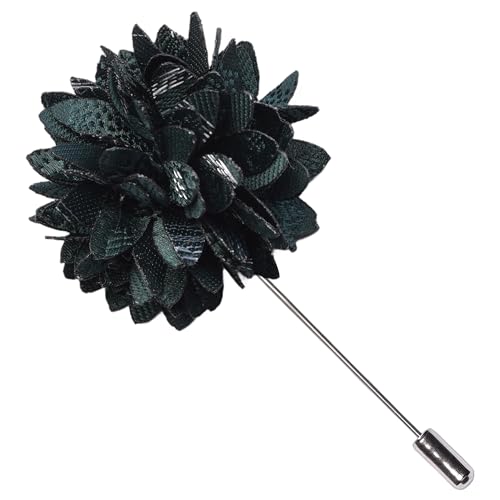 Image of GUSLESON 3.15 inch(8cm) Mens Floral Tie and Lapel Pin Necktie Hankerchief Cufflinks Set for Men